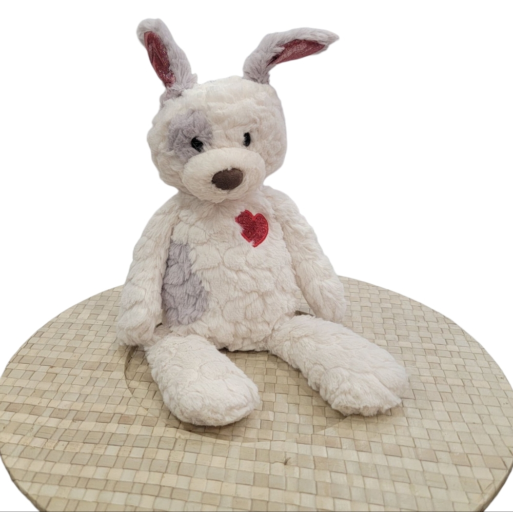 Mary Meyer Stuffed Animal Putty Beau Puppy 13″ Ultra Soft Love Heart Plu…